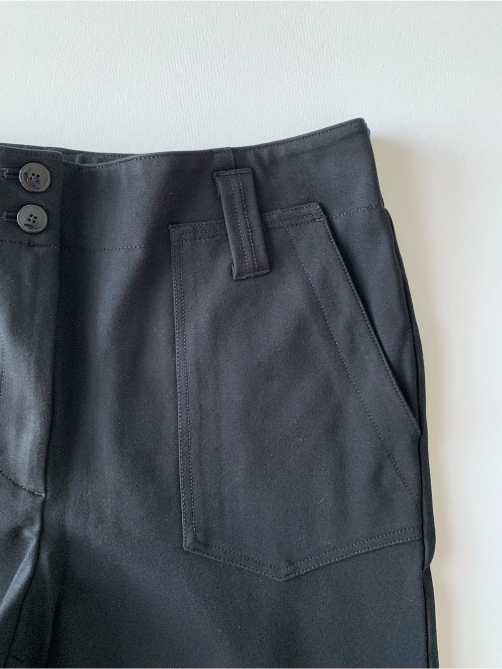 Maeve by Anthropologie wide leg flare Black Pull-On Pants women’s size 14 - Picture 9 of 14